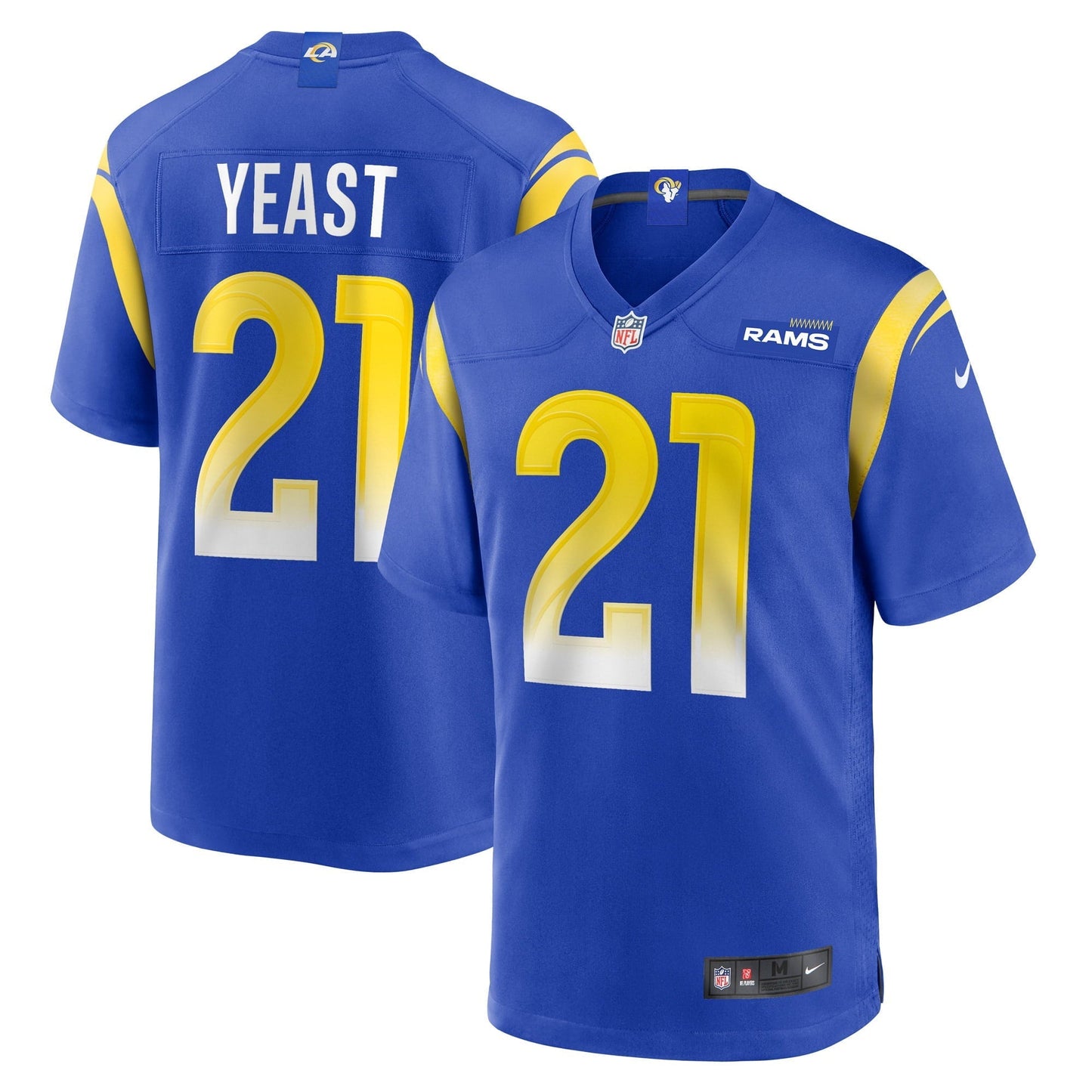 Men's Nike Russ Yeast Royal Los Angeles Rams Game Player Jersey