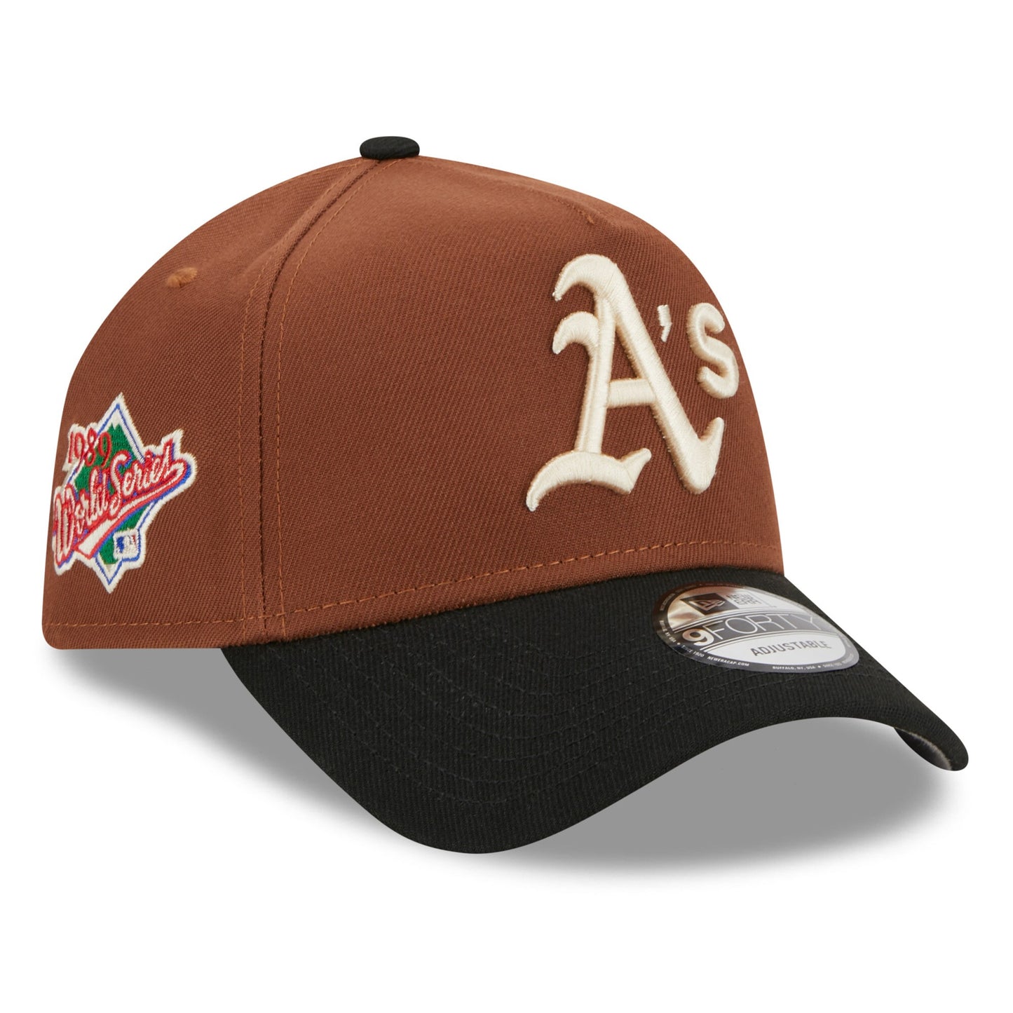 Oakland Athletics New Era Harvest A-Frame 9FORTY Adjustable Hat - Brown