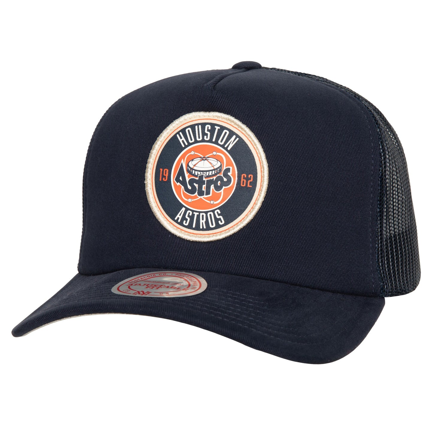 Houston Astros Mitchell & Ness Cooperstown Collection Circle Change Trucker Adjustable Hat - Navy