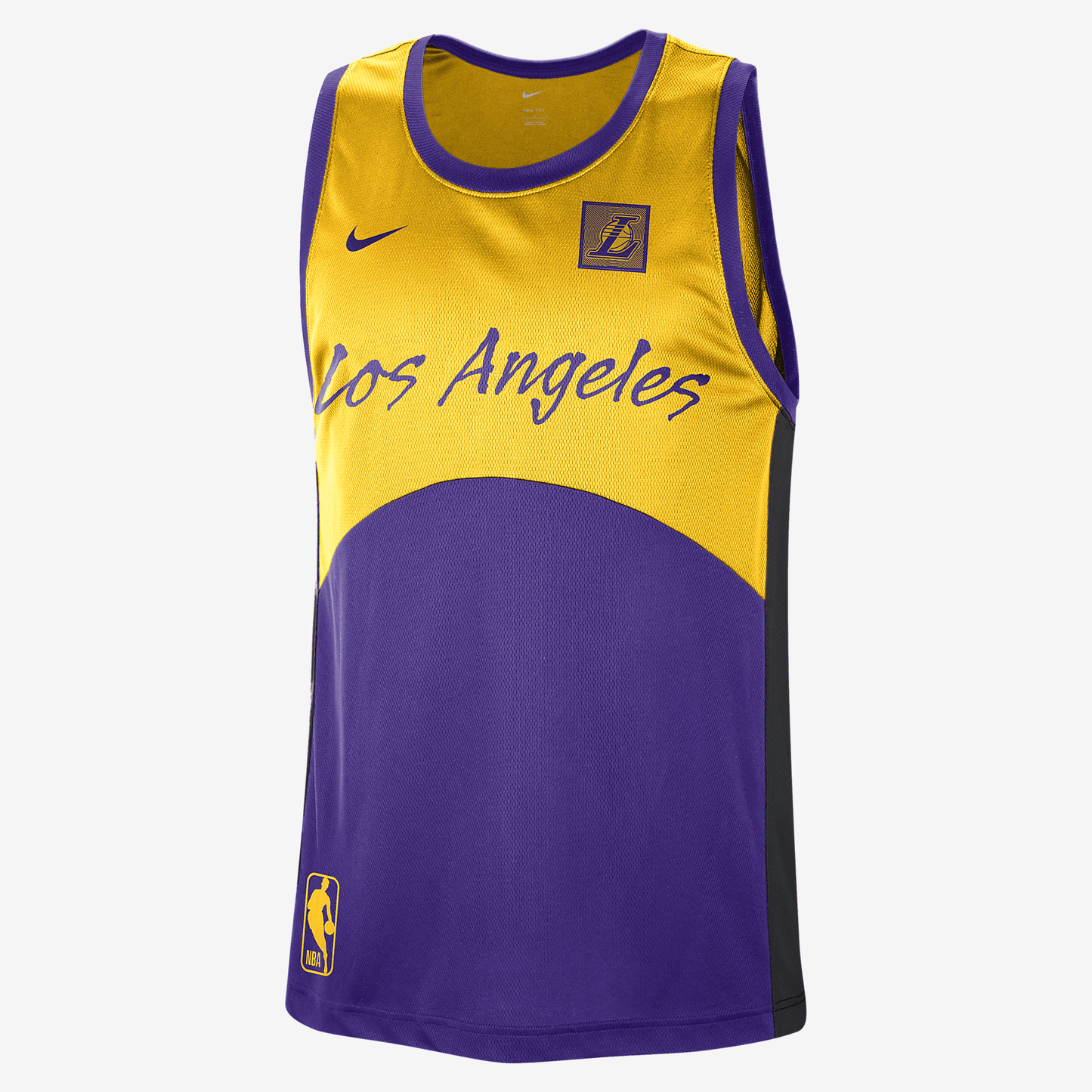 Los Angeles Lakers Starting 5 Men's Nike Dri-FIT NBA Jersey - Amarillo/Field Purple/Black