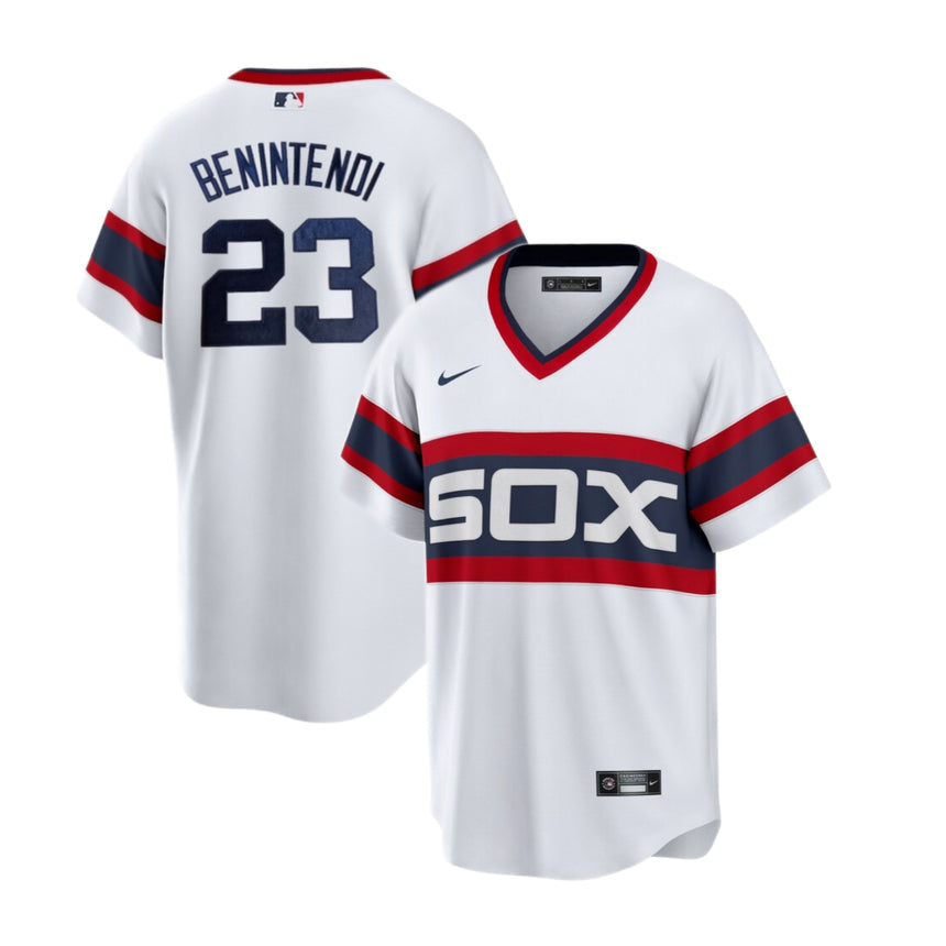 Men's Andrew Benintendi Chicago White Sox White Alternate Premium Stitch Replica Jersey