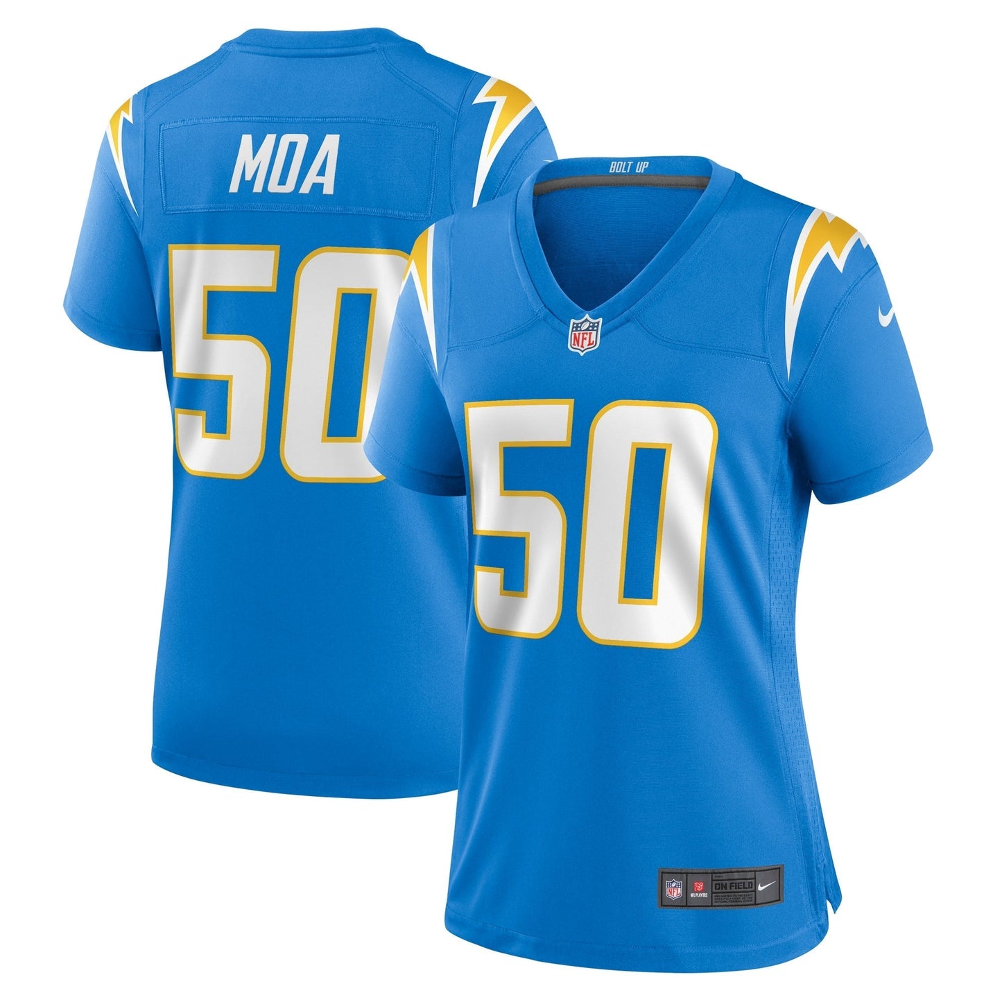 Women's Nike David Moa Powder Blue Los Angeles Chargers Home Game Player Jersey