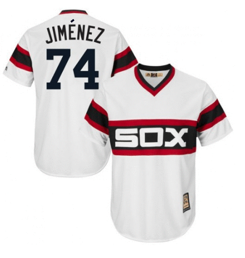Youth Eloy Jimenez Chicago White Sox Sunday Alternate White Cool Base Replica Jersey