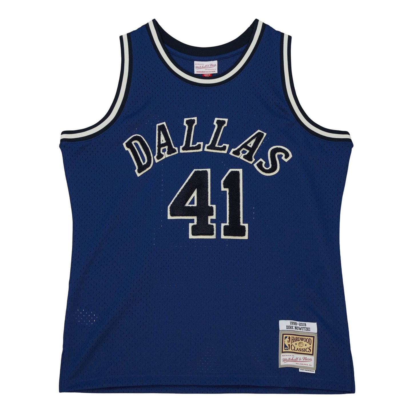 Off Court Chenille Swingman Dirk Nowitzki Dallas Mavericks 1998-99 Jersey