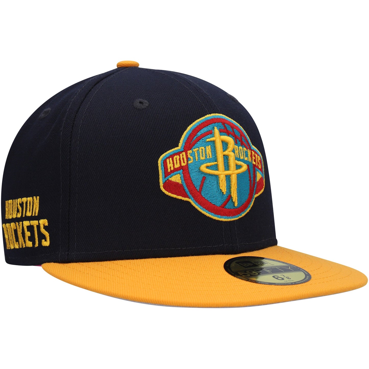 Houston Rockets New Era Midnight 59FIFTY Fitted Hat - Navy/Gold