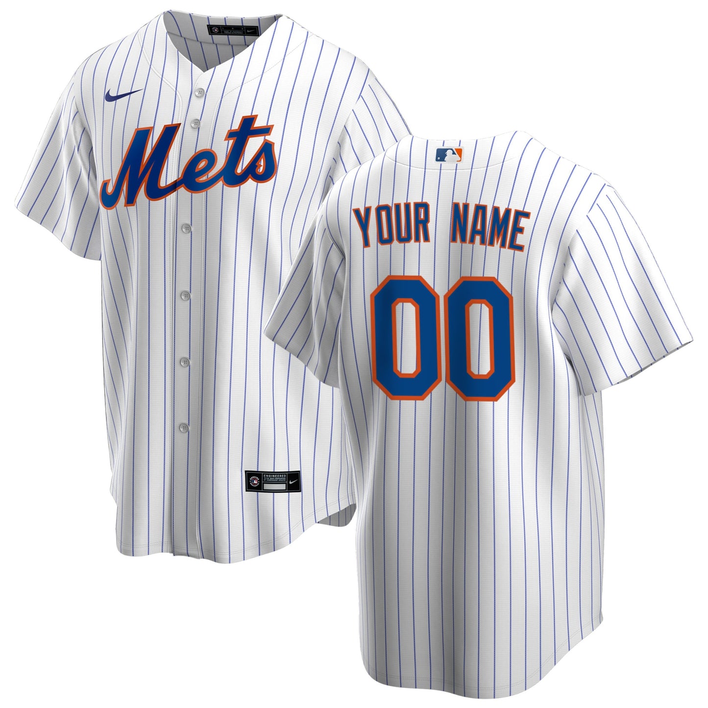 New York Mets Nike Home Replica Custom Jersey - White