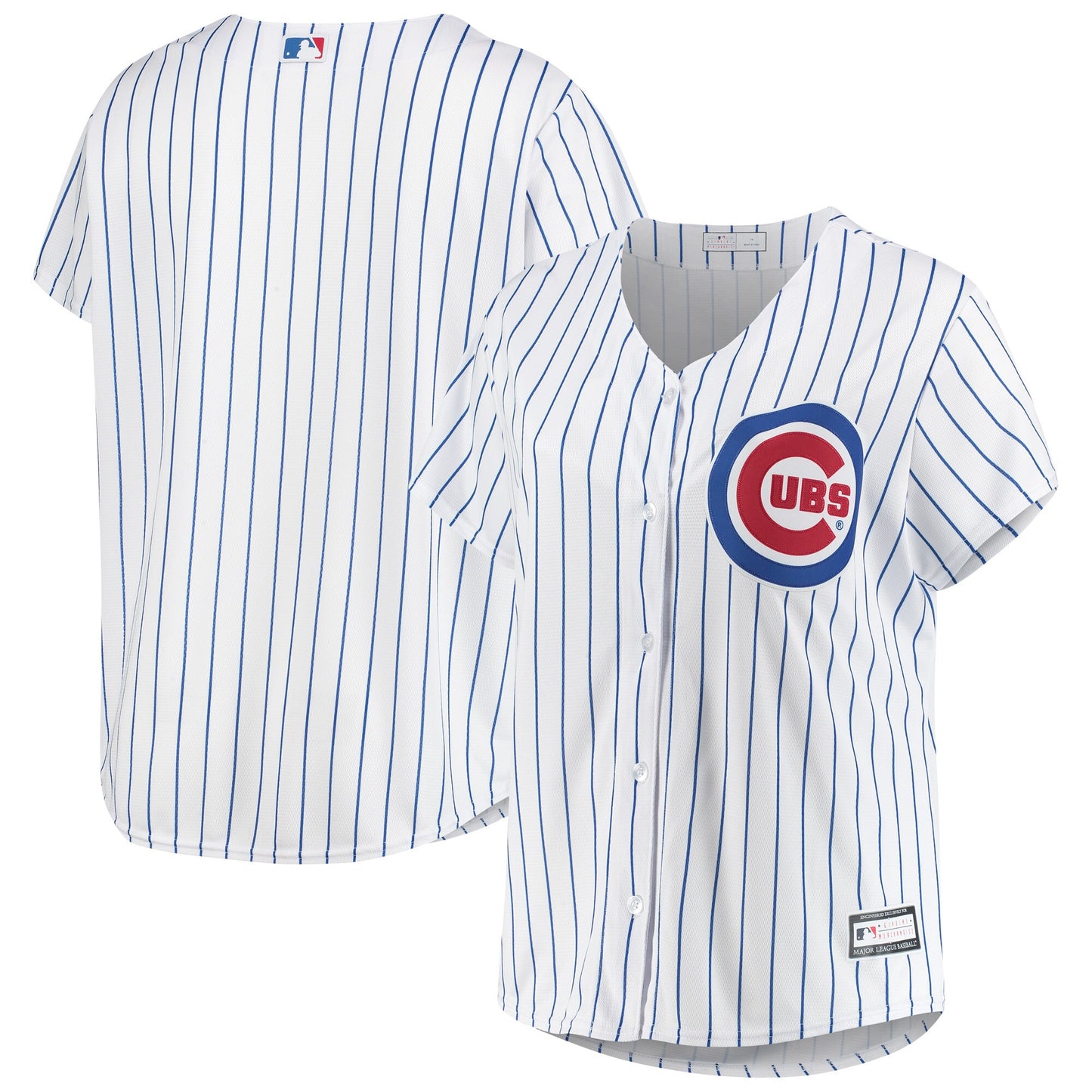 Chicago Cubs Women's Plus Size Sanitized Replica Team Jersey - White