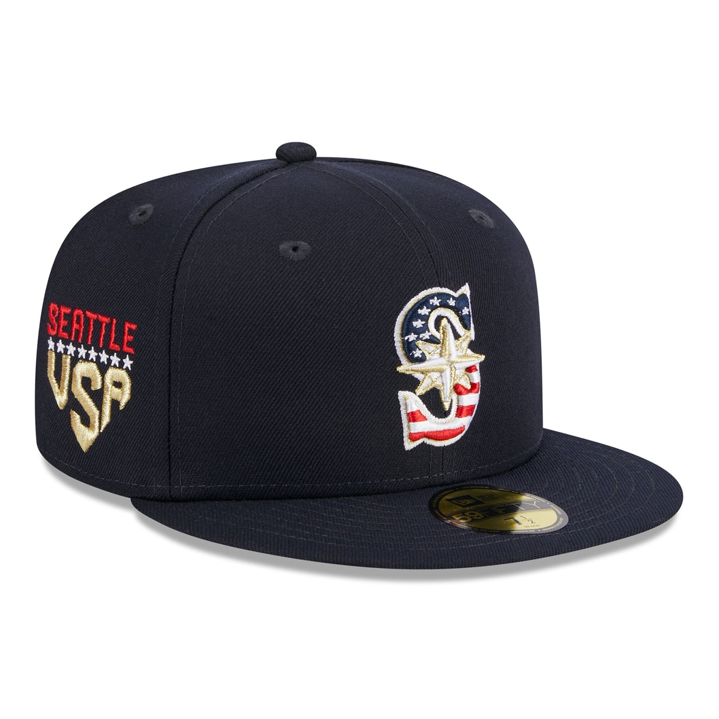 Seattle Mariners New Era 2023 Fourth of July 59FIFTY Fitted Hat - Navy