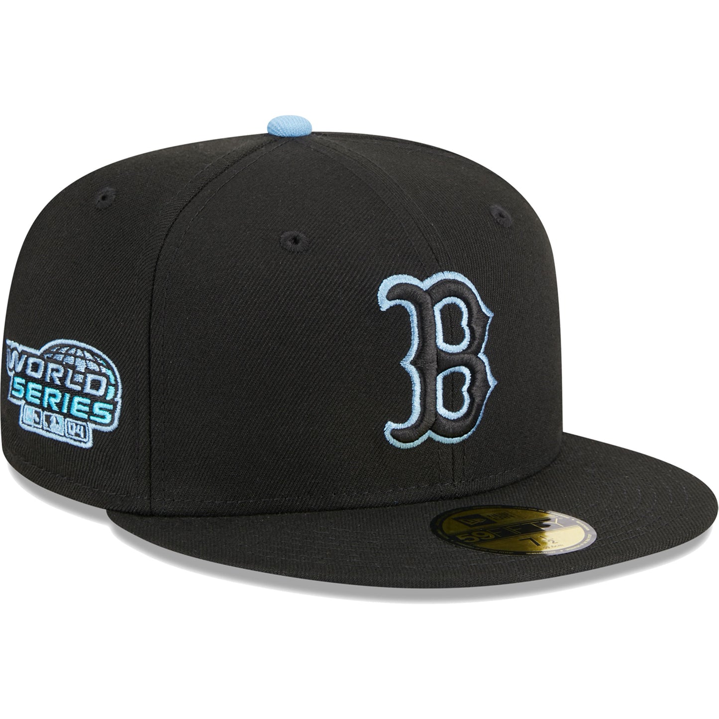 Boston Red Sox New Era Pastel Undervisor 59FIFTY Fitted Hat - Black
