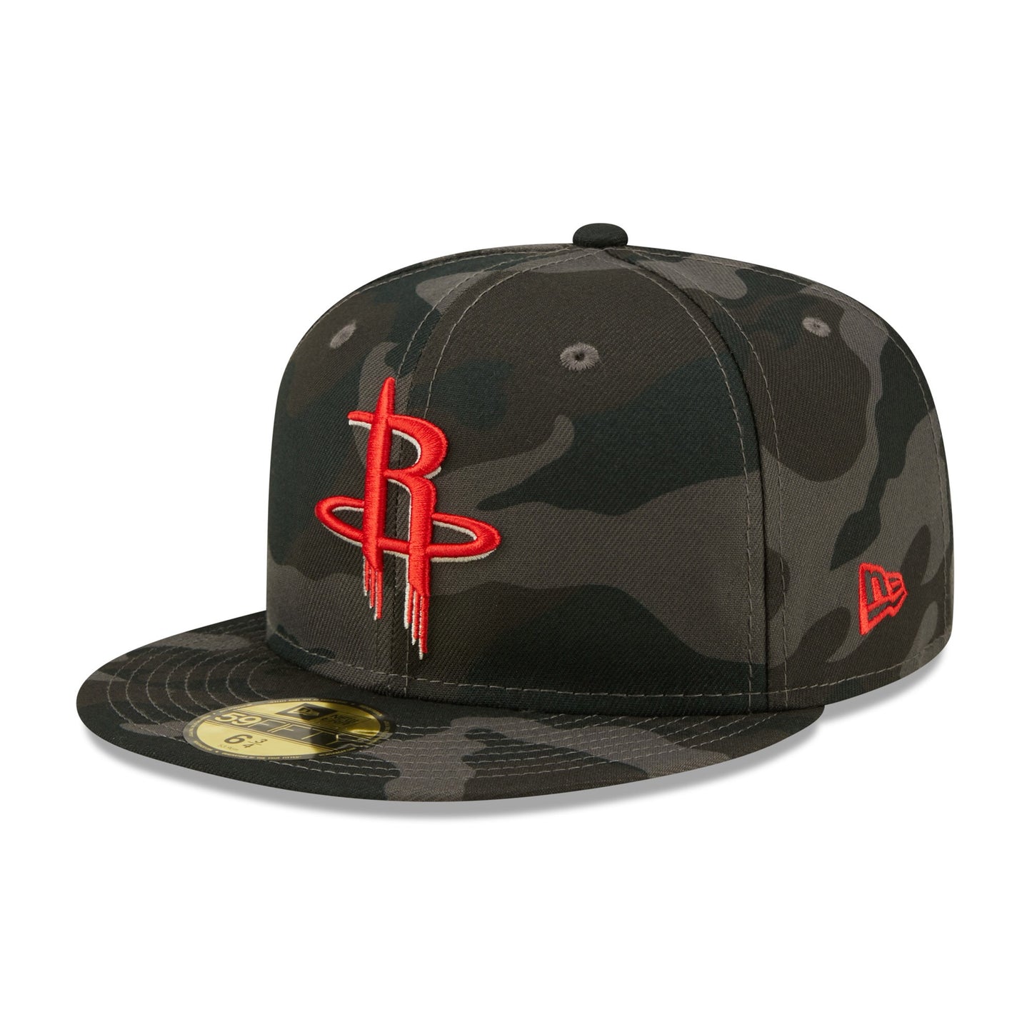 Houston Rockets New Era Camo 59FIFTY Fitted Hat - Black