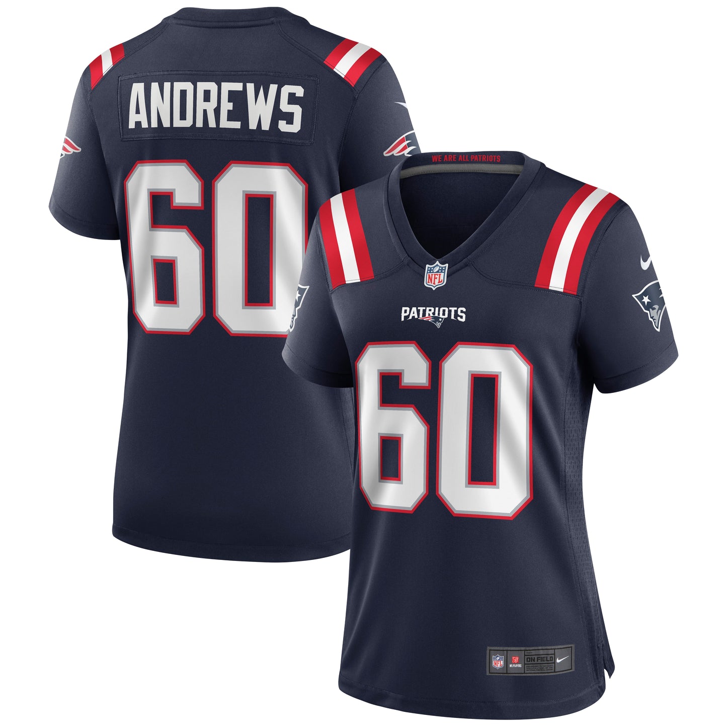 David Andrews New England Patriots Nike Women's Game Jersey - Navy
