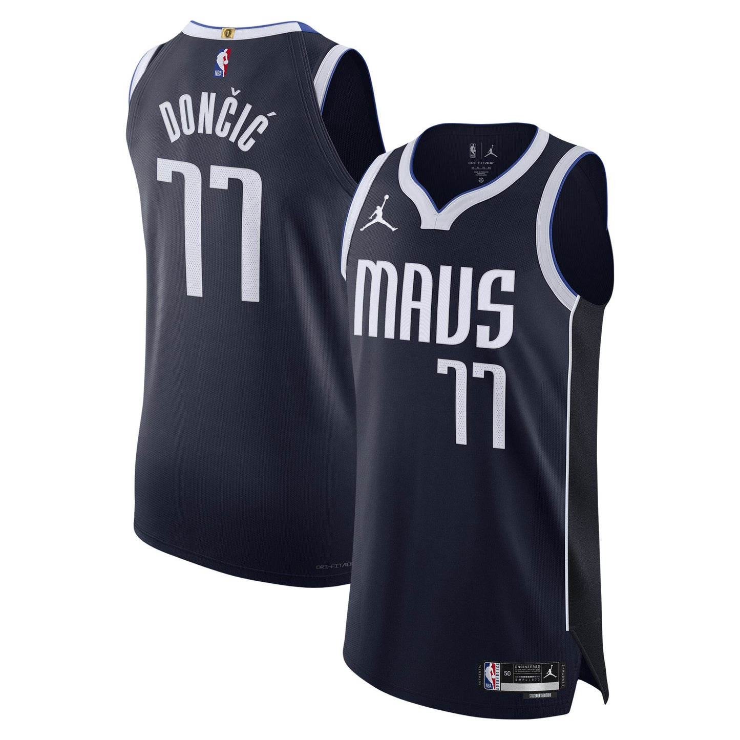 Luka Doncic Dallas Mavericks Jordans Brand Authentic Player Jersey - Statement Edition - Navy