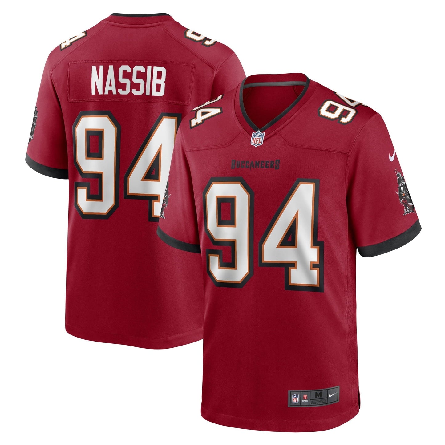 Men's Nike Carl Nassib Red Tampa Bay Buccaneers Game Player Jersey
