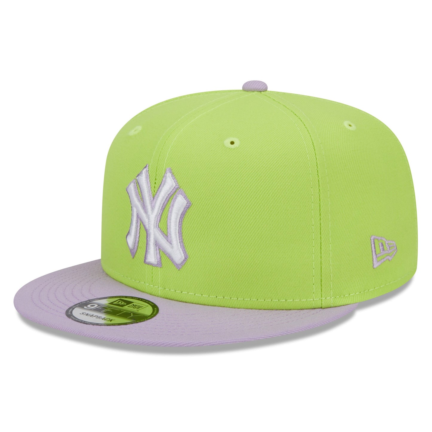 New York Yankees New Era Spring Basic Two-Tone 9FIFTY Snapback Hat - Neon Green/Purple