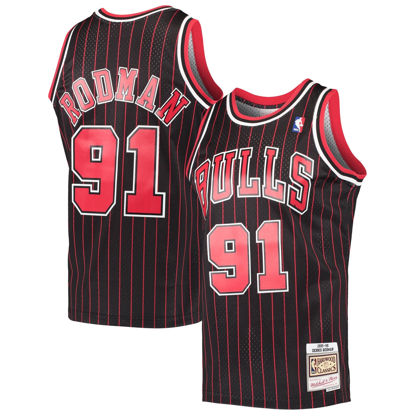 Dennis Rodman Chicago Bulls Mitchell & Ness Hardwood Classics Swingman Jersey - Black