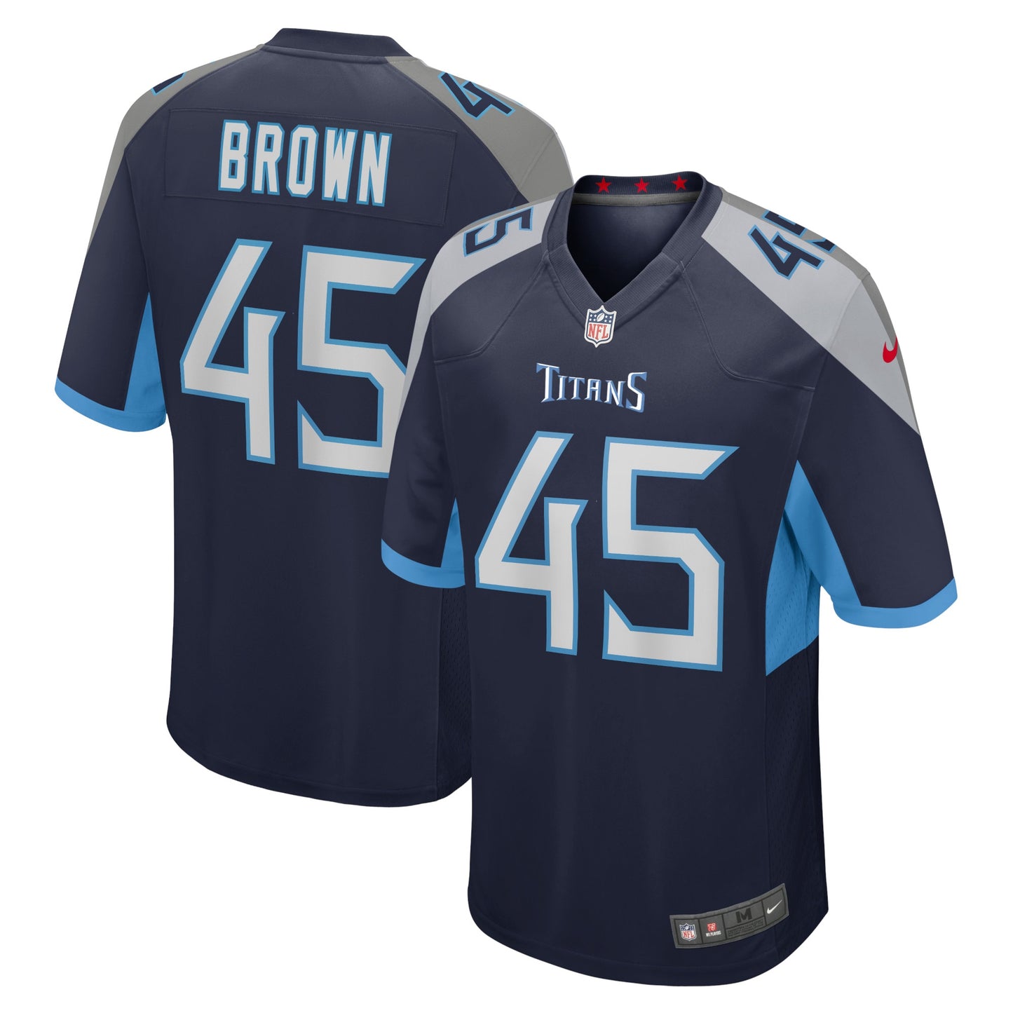 Kyron Brown Tennessee Titans Nike Home Game Player Jersey - Navy