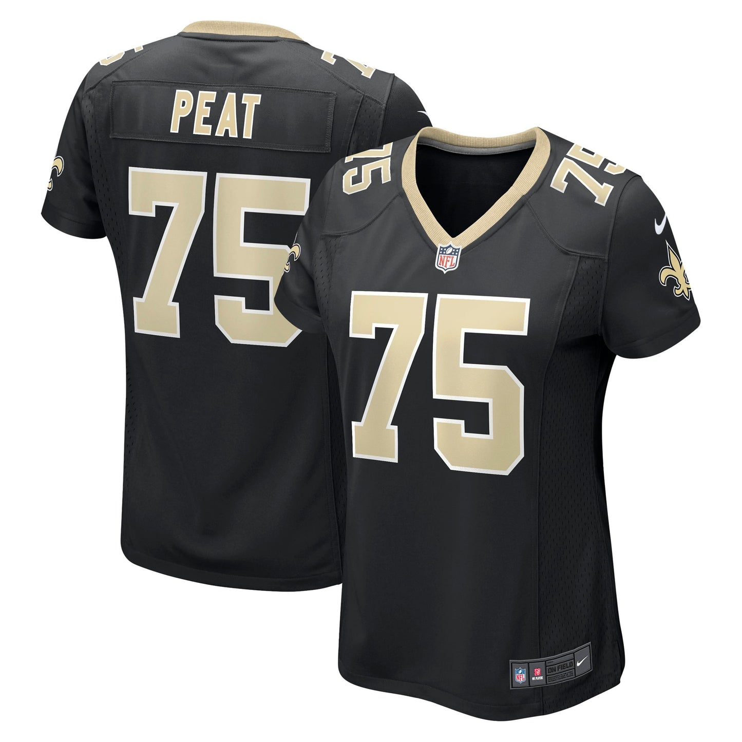 Women's Nike Andrus Peat Black New Orleans Saints Game Jersey