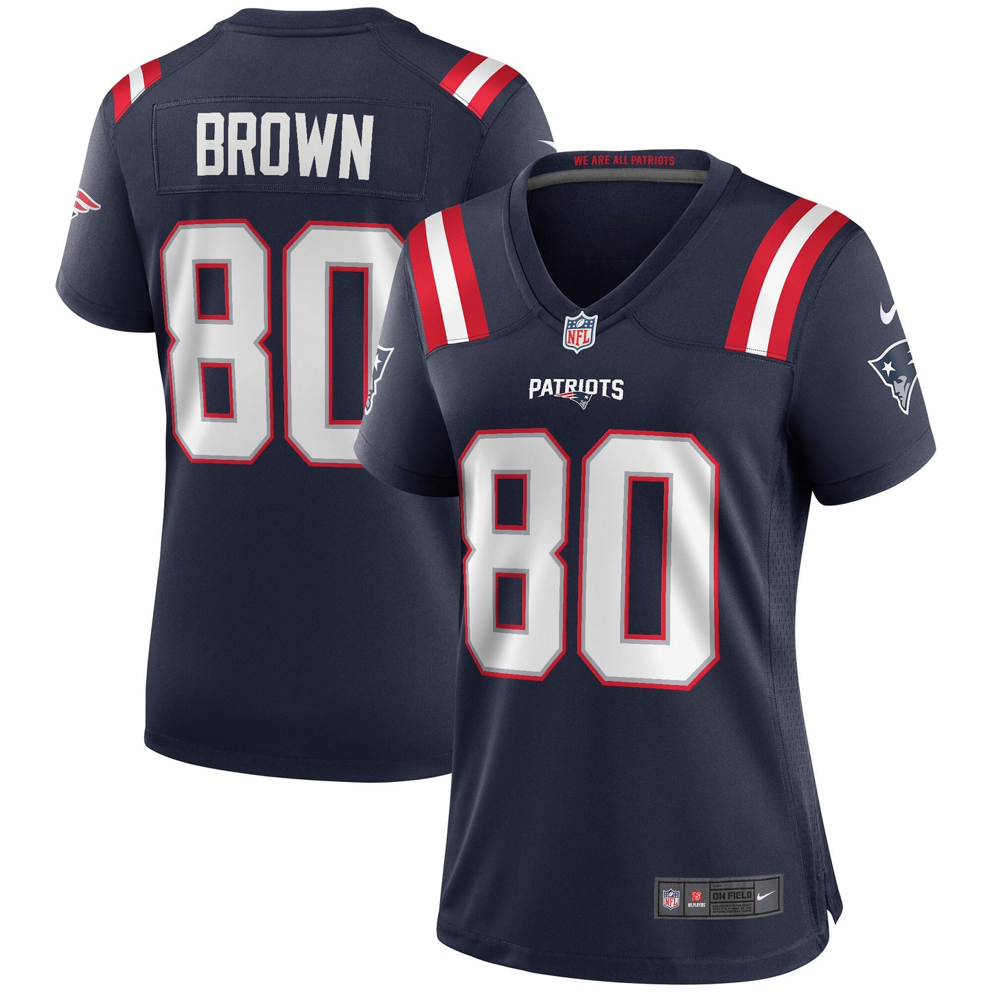 Troy Brown New England Patriots Nike Women's Game Retired Player Jersey - Navy