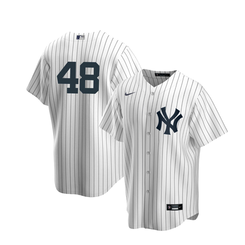 Men's Anthony Rizzo #48 White New York Yankees Home Official Replica Player Jersey