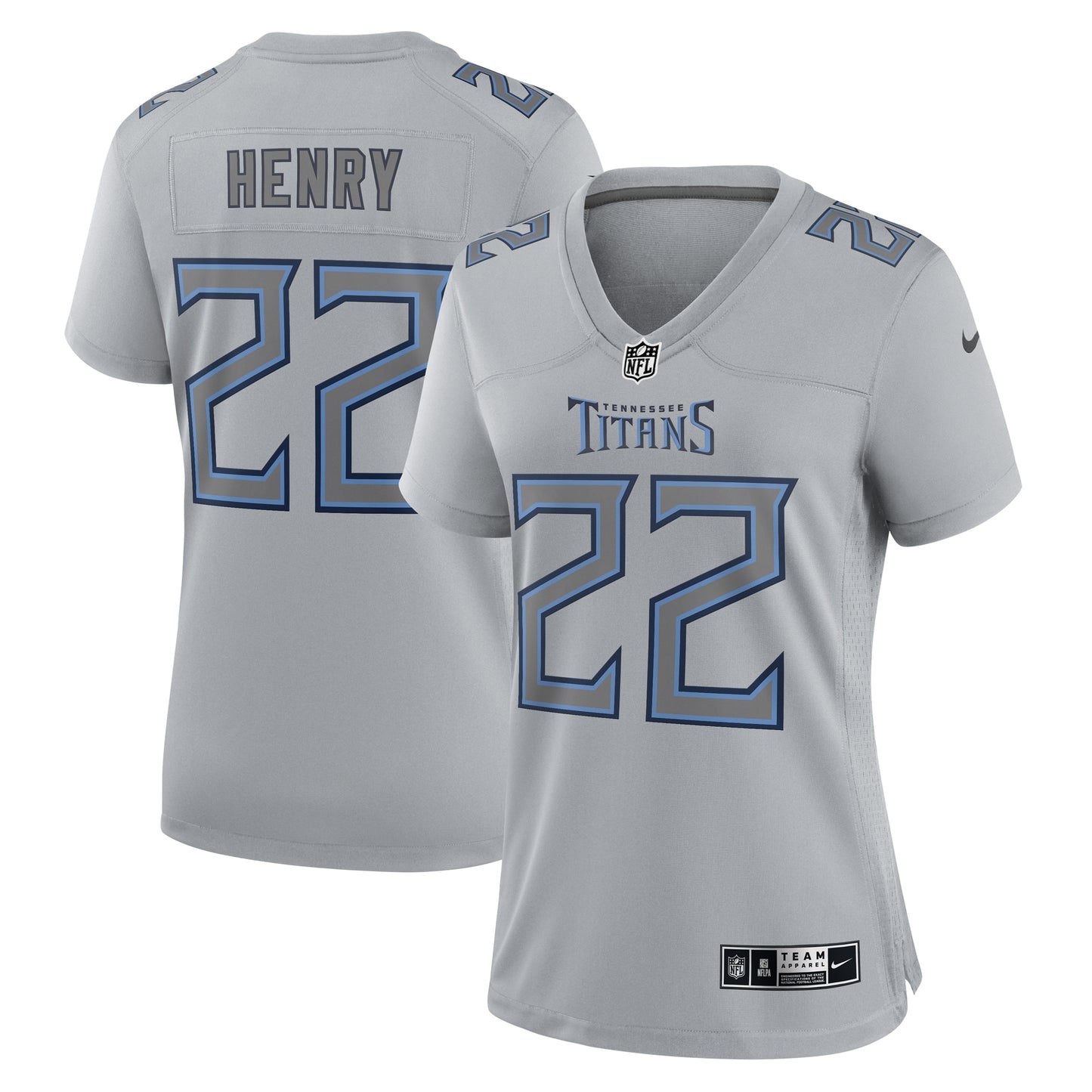 Derrick Henry Tennessee Titans Nike Women's Atmosphere Fashion Game Jersey - Gray