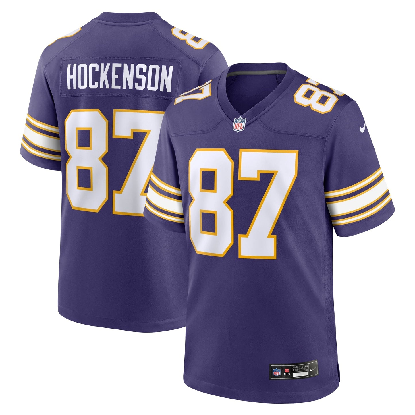 Men's Nike T.J. Hockenson Purple Minnesota Vikings Classic Player Game Jersey