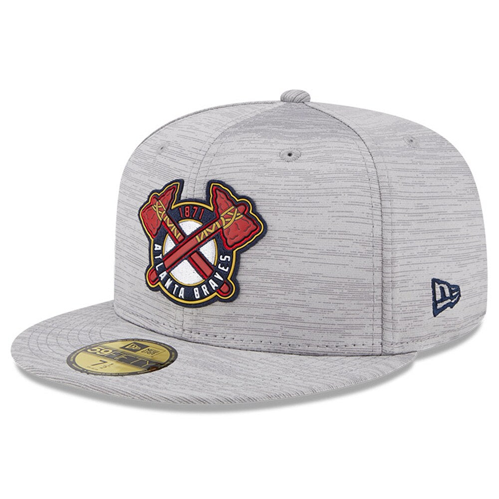 Atlanta Braves New Era 2023 Clubhouse 59FIFTY Fitted Hat - Gray