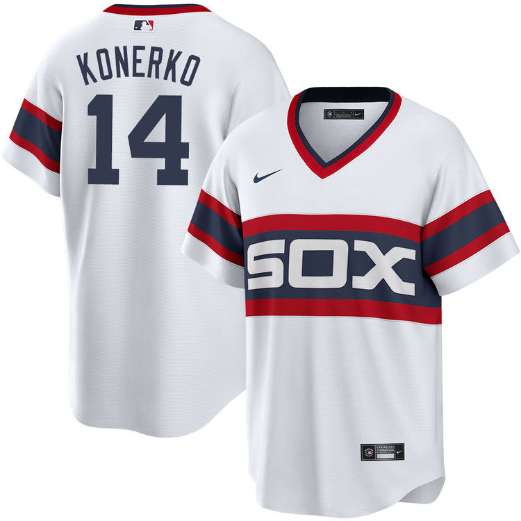 Men's Paul Konerko Chicago White Sox 1983 Alternate White Premium Stitch Replica Jersey