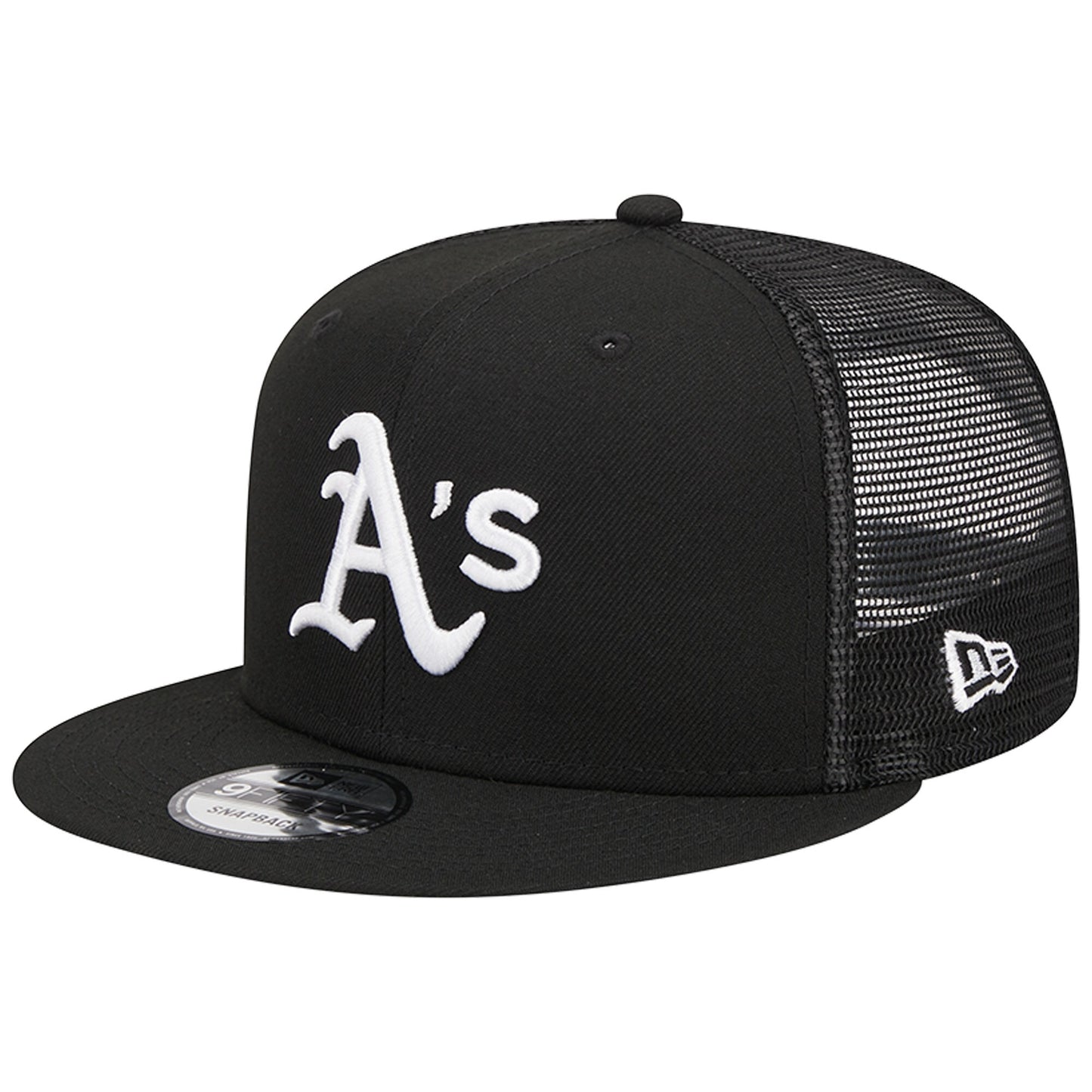 Oakland Athletics New Era Trucker 9FIFTY Snapback Hat - Black