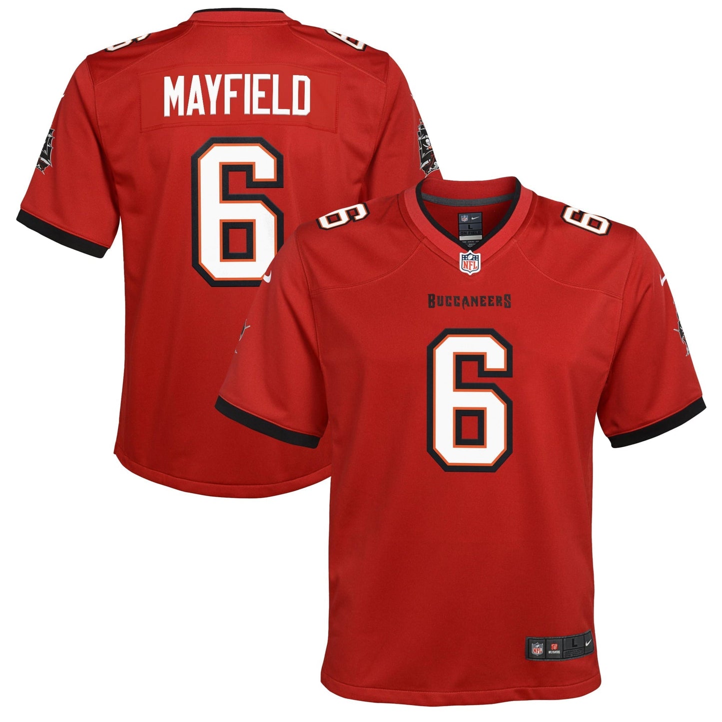 Youth Nike Baker Mayfield Red Tampa Bay Buccaneers Game Jersey
