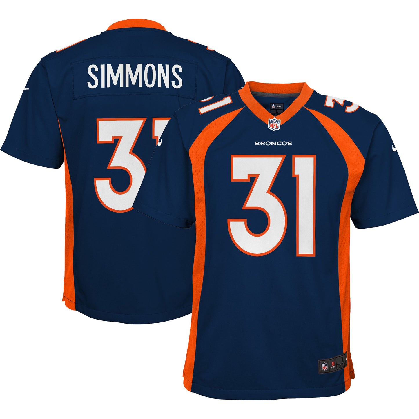 Justin Simmons Denver Broncos Nike Youth Game Jersey - Navy