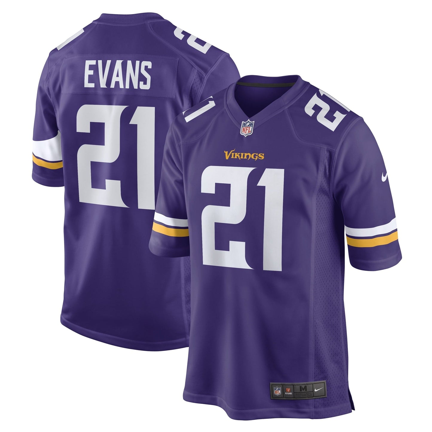 Men's Nike Akayleb Evans Purple Minnesota Vikings Game Player Jersey