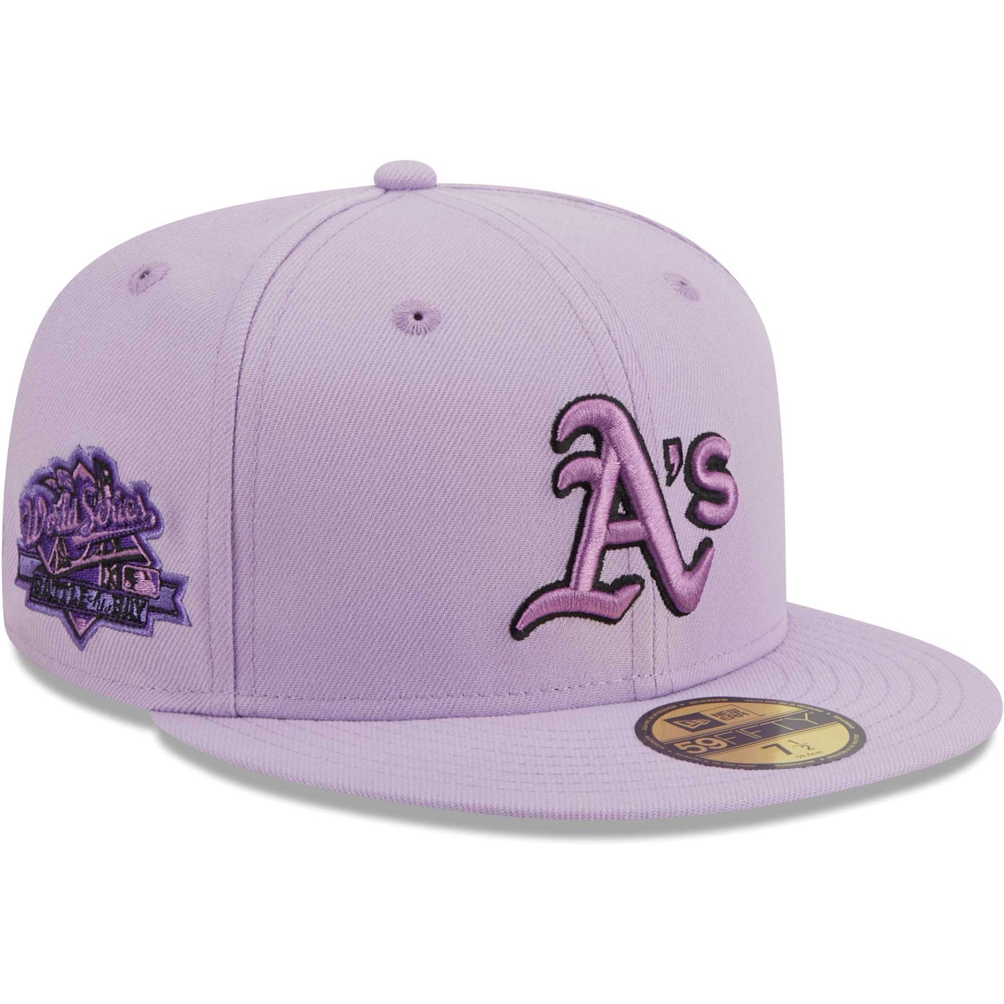 Oakland Athletics New Era 59FIFTY Fitted Hat - Lavender