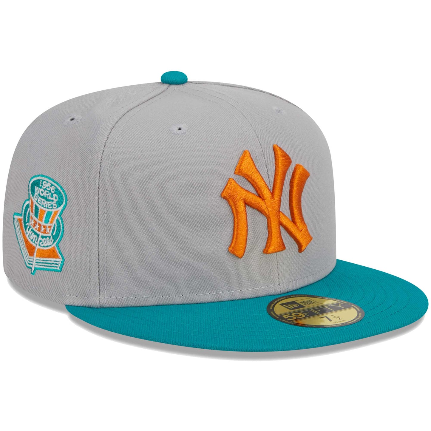 New York Yankees New Era 59FIFTY Fitted Hat - Gray/Teal