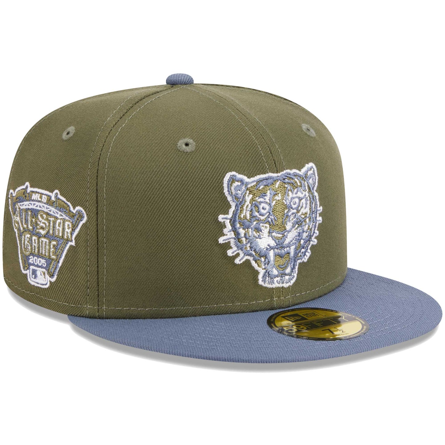 Detroit Tigers New Era 59FIFTY Fitted Hat - Olive/Blue