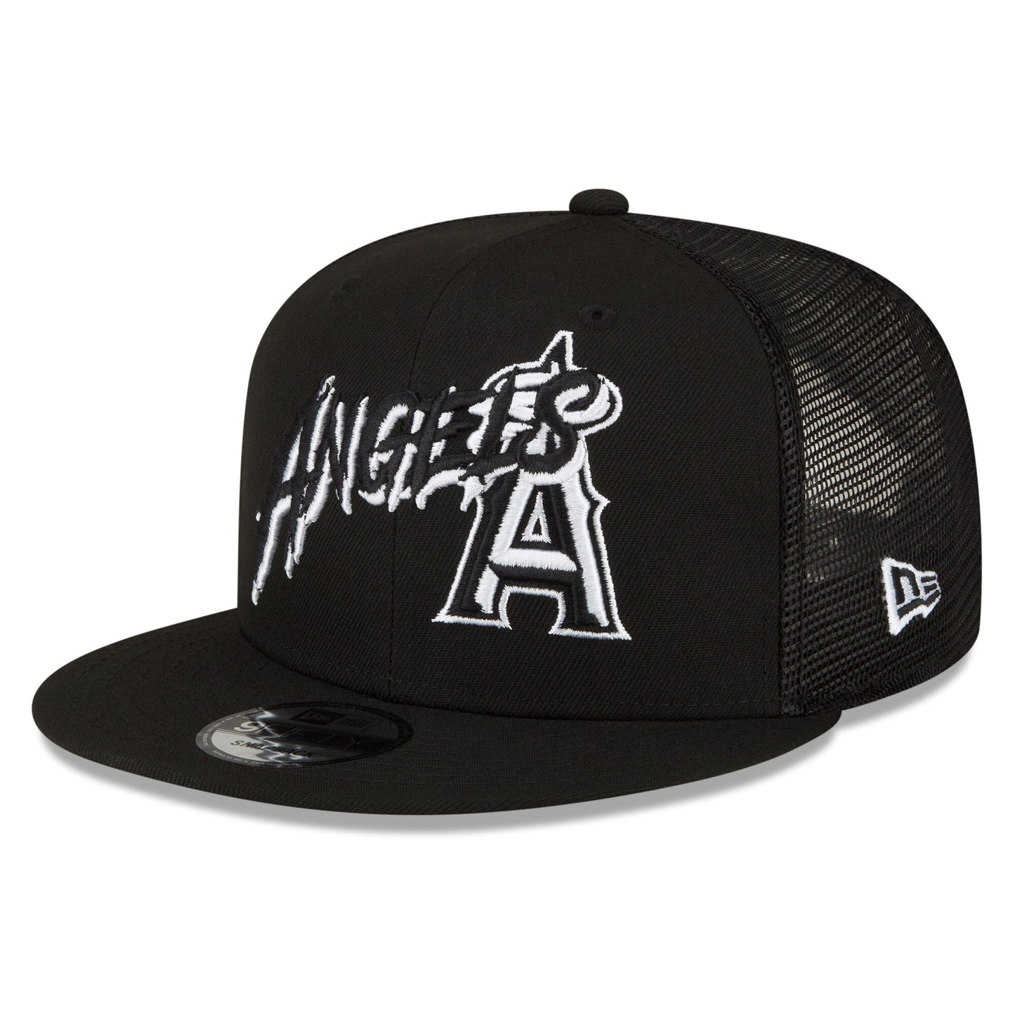 Los Angeles Angels New Era Street Trucker 9FIFTY Snapback Hat - Black