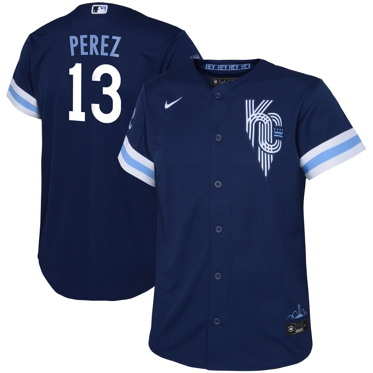 Salvador Perez Kansas City Royals Nike Toddler 2022 City Connect Replica Player Jersey - Navy