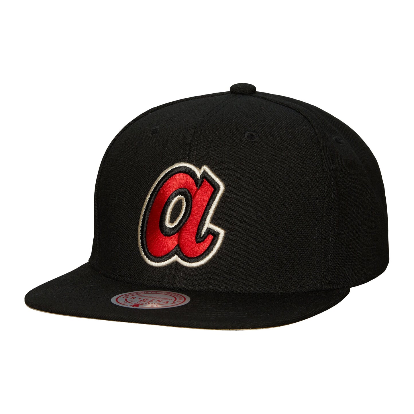 Atlanta Braves Mitchell & Ness Cooperstown Collection True Classics Snapback Hat - Black