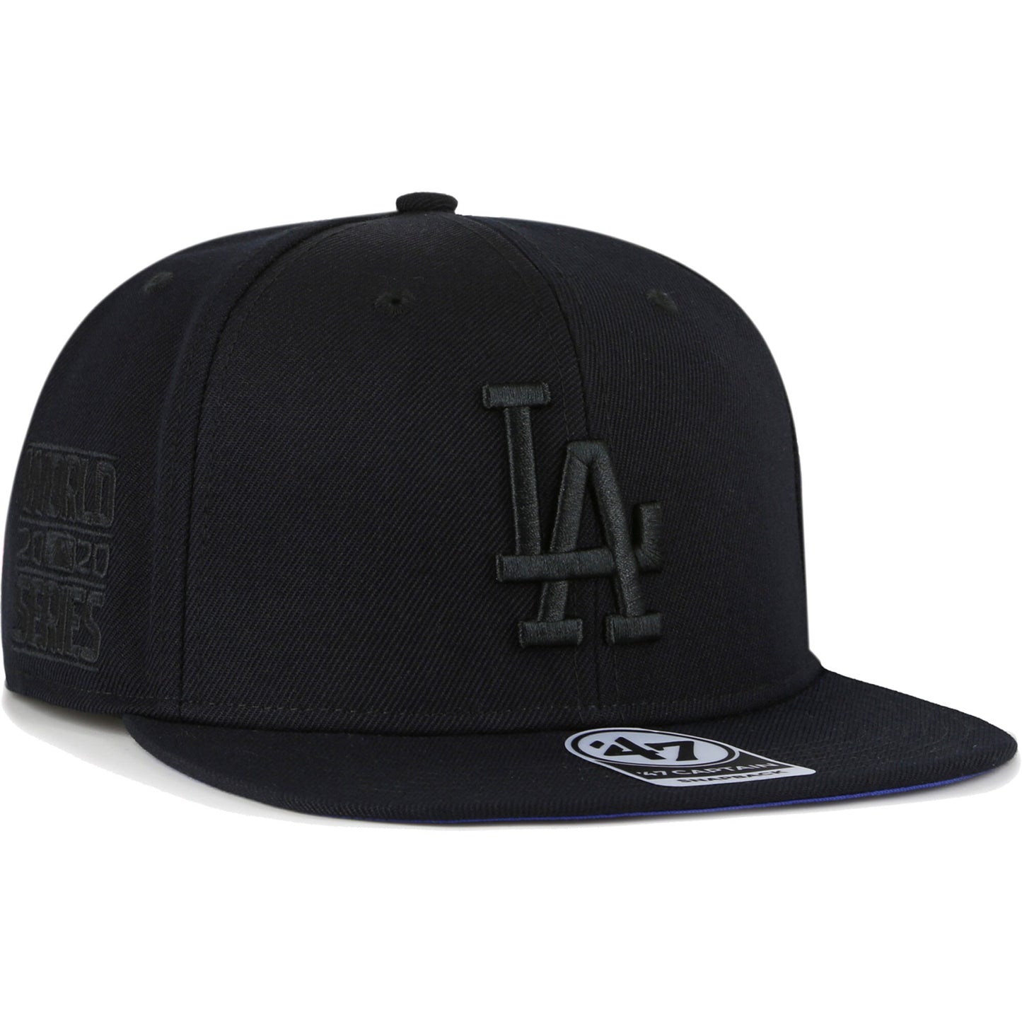 Los Angeles Dodgers '47 Black on Black Sure Shot Captain Snapback Hat
