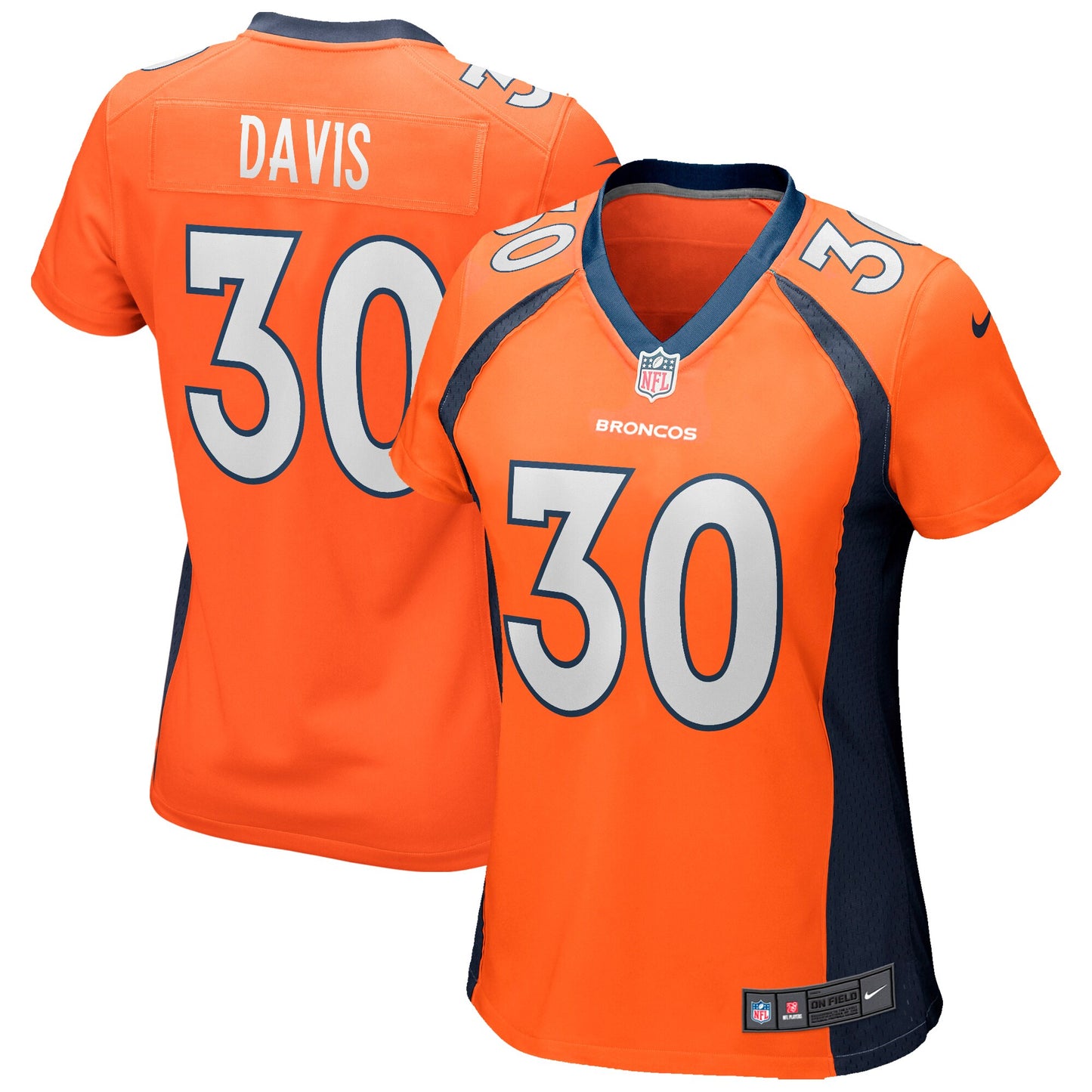 Terrell Davis Denver Broncos Nike Women's Game Retired Player Jersey - Orange