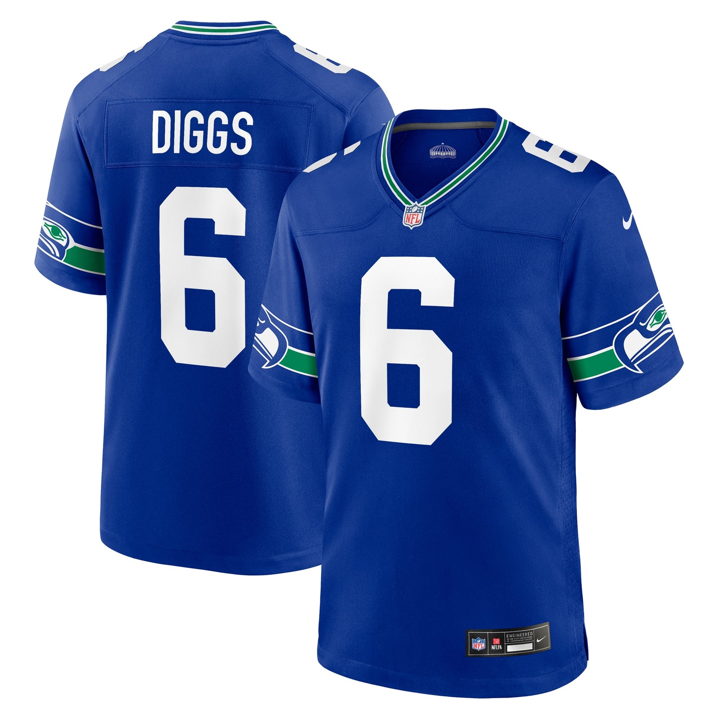 Quandre Diggs Seattle Seahawks Nike Throwback Player Game Jersey - Royal