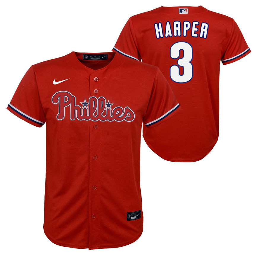 Youth Bryce Harper Red Alternate Philadelphia Phillies Replica Player Jersey