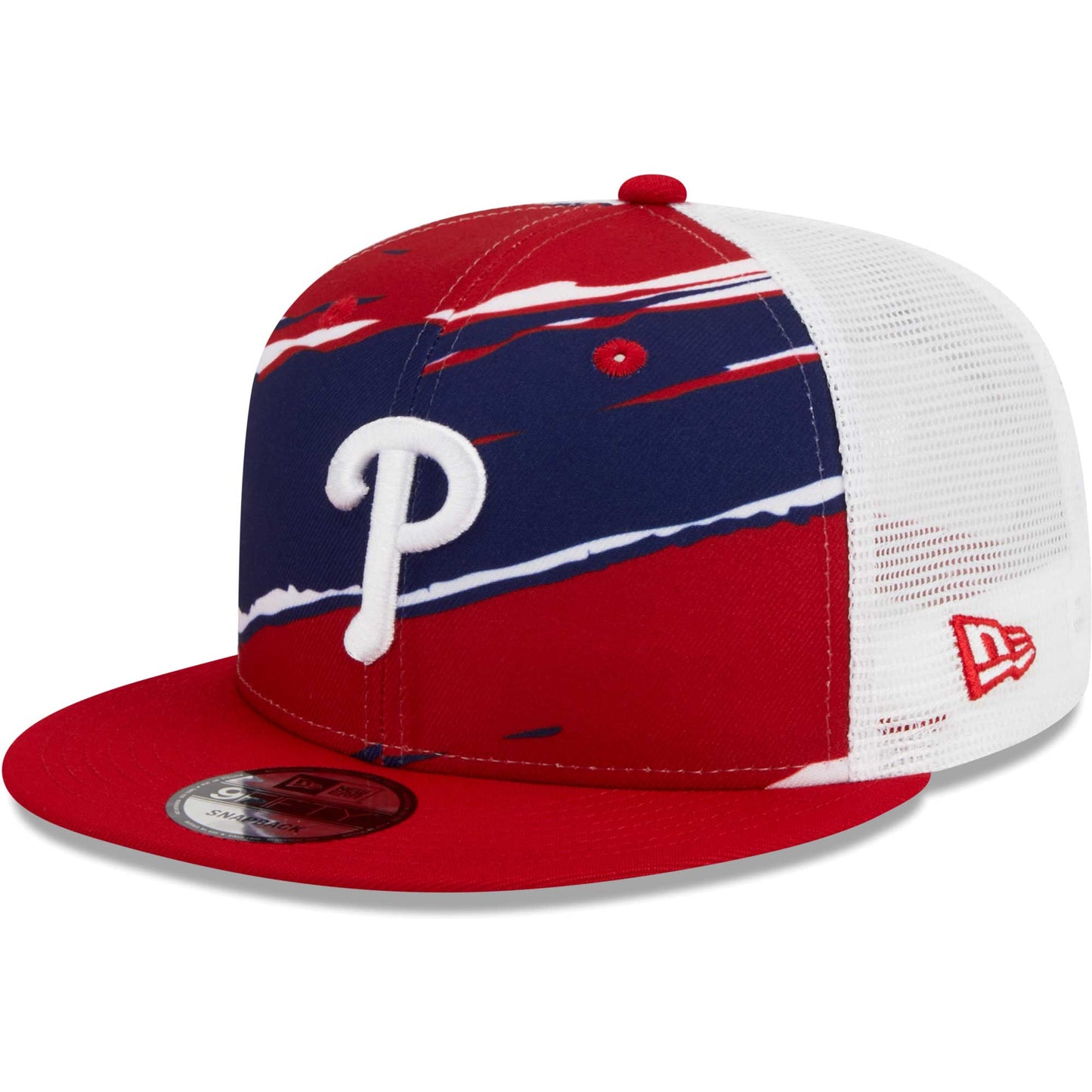 Philadelphia Phillies New Era Tear Trucker 9FIFTY Snapback Hat - Red