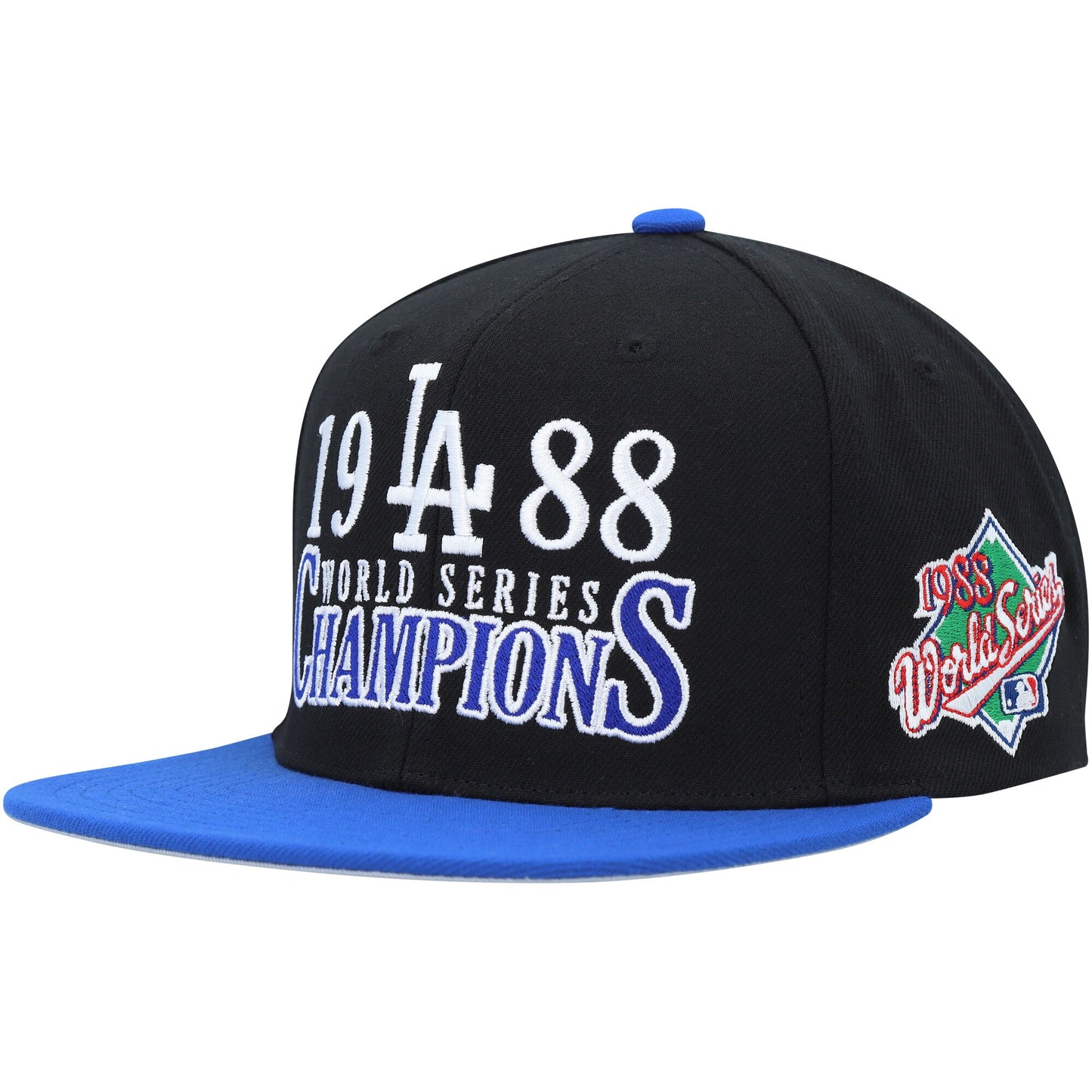 Los Angeles Dodgers Mitchell & Ness World Series Champs Snapback Hat - Black
