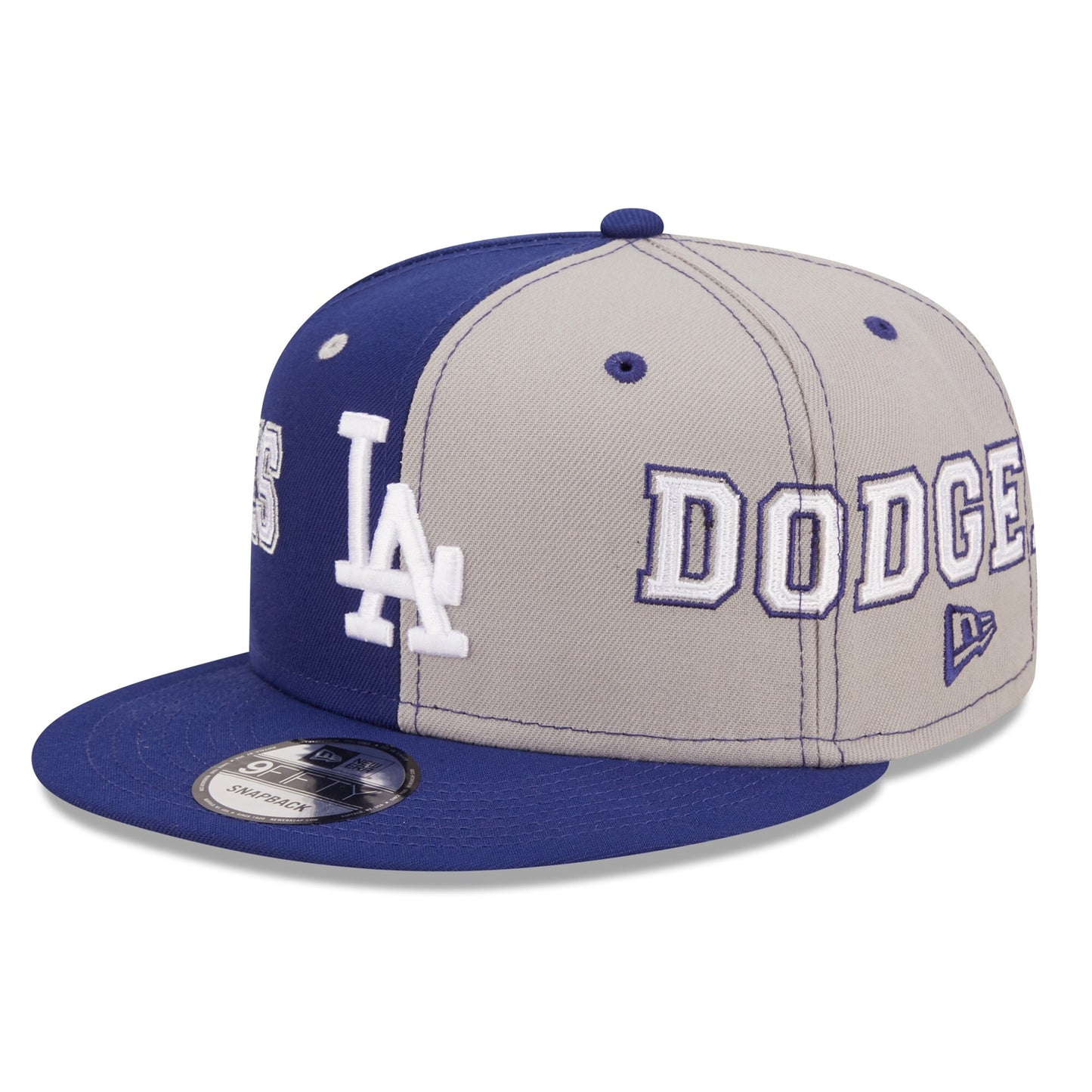 Los Angeles Dodgers New Era Team Split 9FIFTY Snapback Hat - Royal/Gray