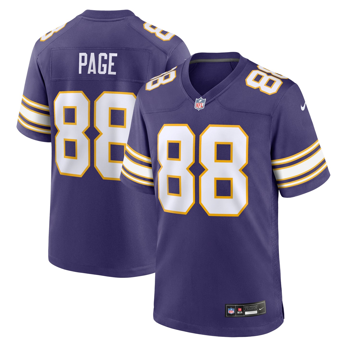 Alan Page Minnesota Vikings Nike Classic Retired Player Jersey - Purple