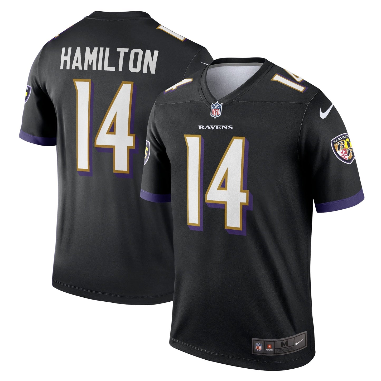 Men's Nike Kyle Hamilton Black Baltimore Ravens Legend Jersey