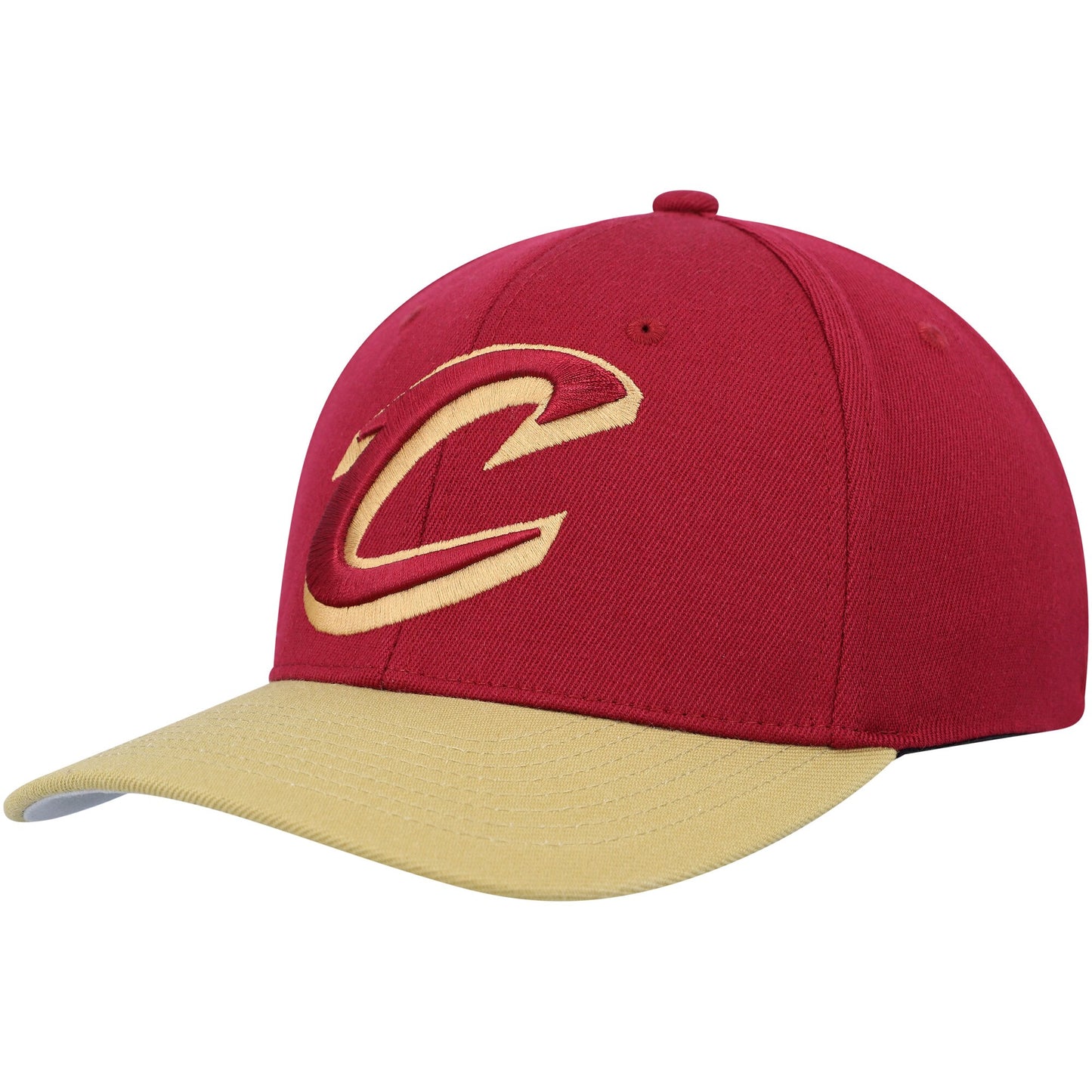 Cleveland Cavaliers Mitchell & Ness MVP Team Two-Tone 2.0 Stretch-Snapback Hat - Wine/Gold