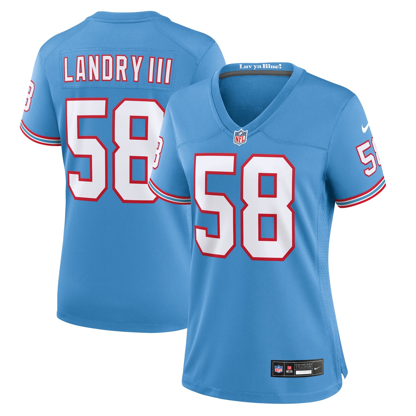 Harold Landry Tennessee Titans Nike Women's Oilers Throwback Player Game Jersey - Light Blue