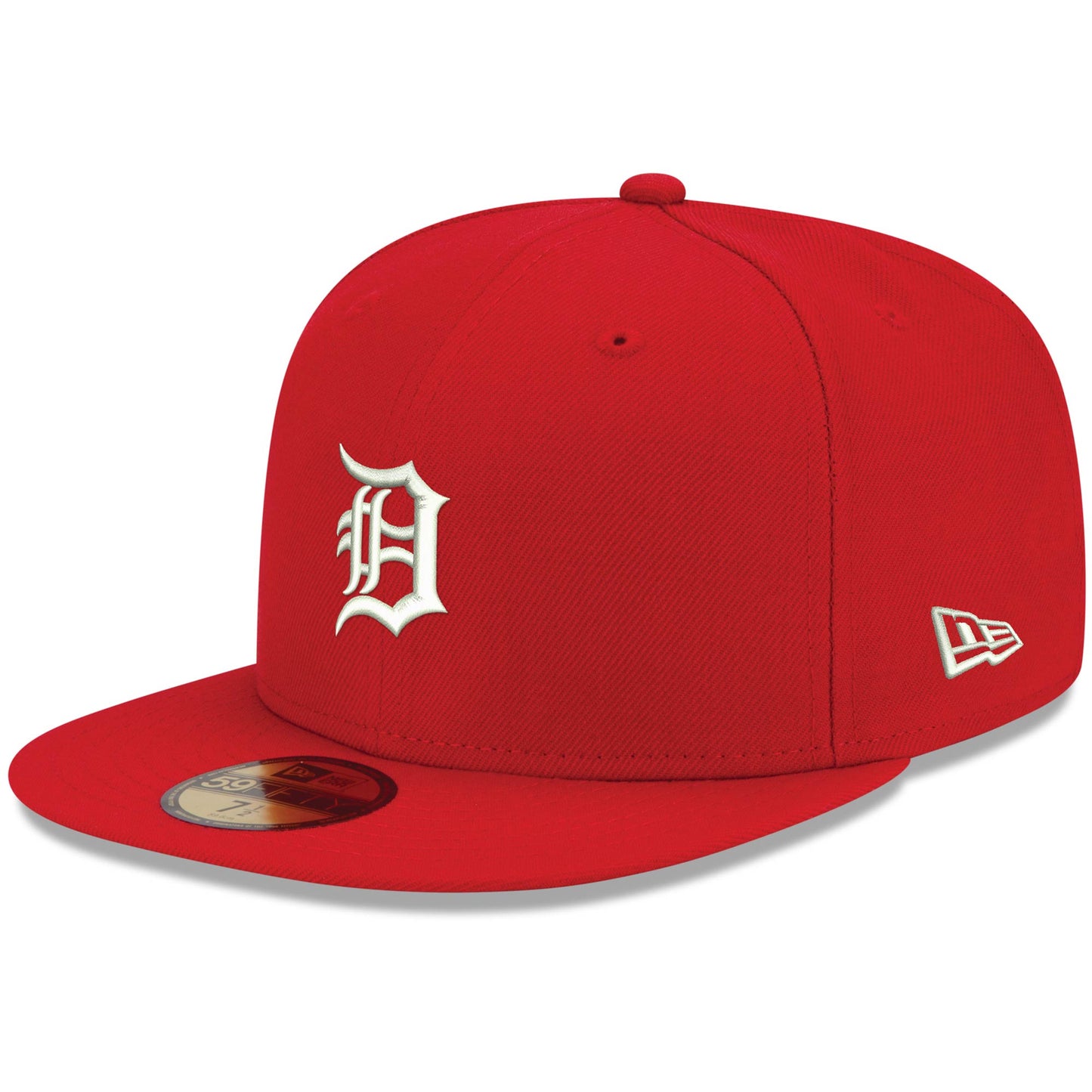 Detroit Tigers New Era White Logo 59FIFTY Fitted Hat - Red
