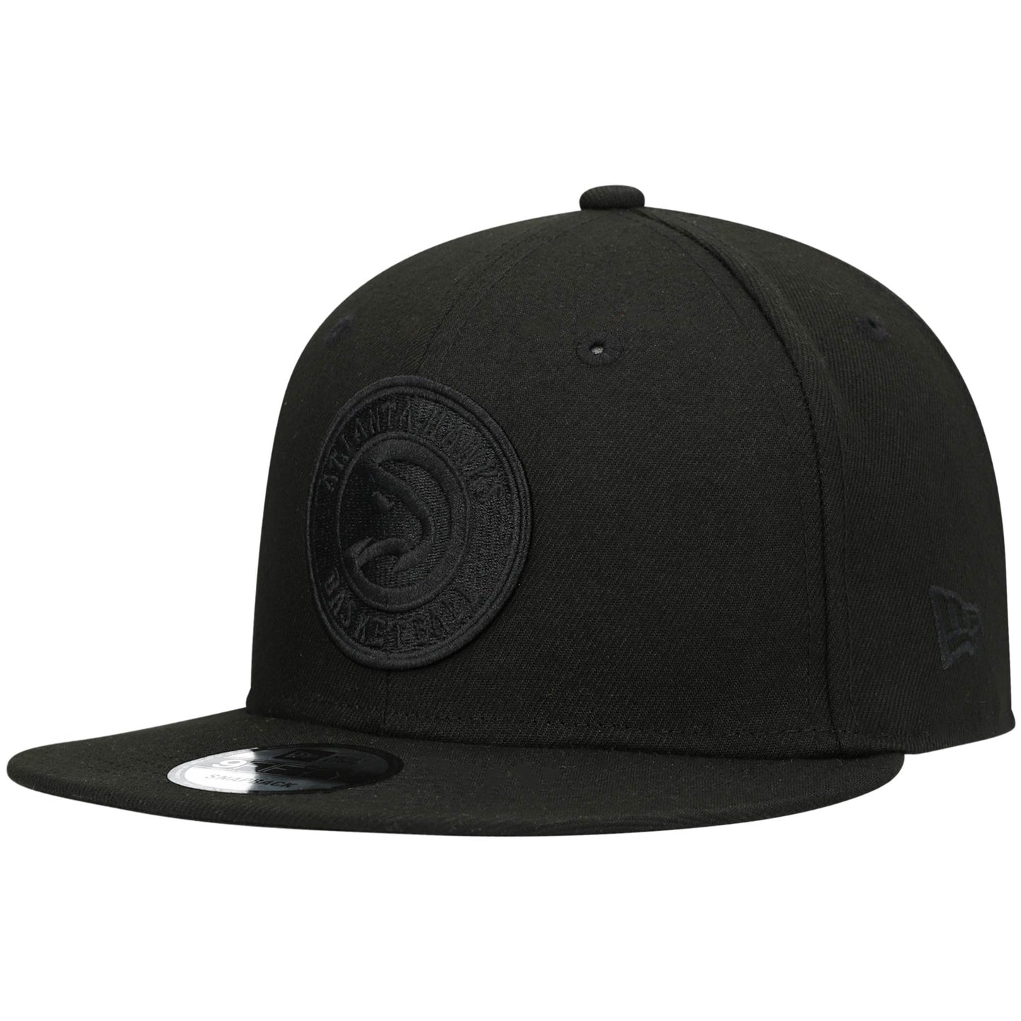 Atlanta Hawks New Era Black On Black 9FIFTY Snapback Hat